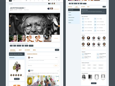 Grave Page - Nettgrav app design ui uiux ux web