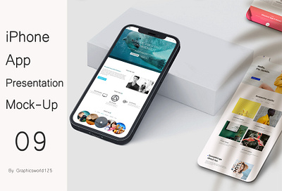 iPhone App Presentation Mock-Up 09 iphone 16