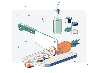 How it work section for Food Tech landing design flat food graphic design ill illustration tech ui vector