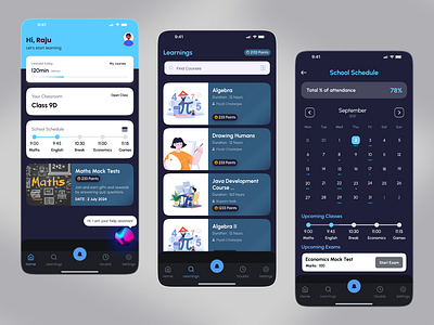 Online School: App design for government school students 3d animation branding dashboard design designinspiration illustration interactiondesign modern app modern ui modern ux motion graphics online study app school app studyapp ui userexperience userinterface uxdesign uxui