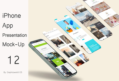 iPhone App Presentation Mock-Up 12 iphone 16