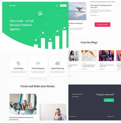 Agency Landing Page design mobile app ui user experience user interface ux web design