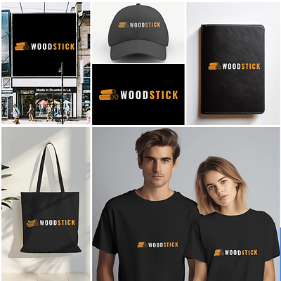 Woodstick Logo 3d animation branding graphic design motion graphics ui