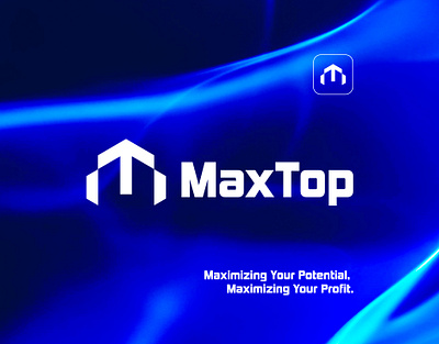 MaxTop - M logo, M letter logo, Technology, Marketing, Branding ai app branding creative logo design logo logo design logo designer logo maker m letter logo m logo modern logo software stsohan tech logo technology ui web website