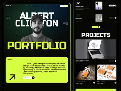 Personal Portfolio - Website Design branding concept landing page personal portfolio portfolio portfolio website ui uiux visual design website design