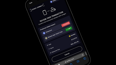 Defining the Future of Web3 Connectivity at Ledger animation app crypto interaction ios product design startup transaction ui ux web3