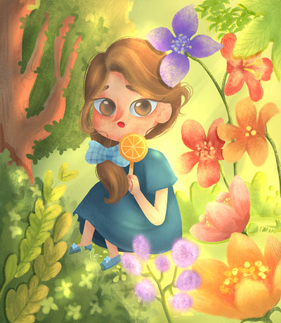 Secret Garden 🍀🍀✨✨ 2d artist childrens art childrens book creative digital art digital painting illustration