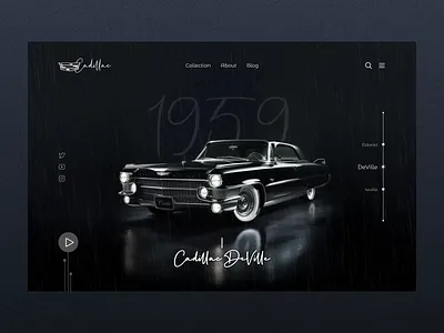 Car Web Design - Cadillac benz bmw branding cadillac car classic clean company dark ford homepage jeep landing luxury car trend ui uiux ux web website