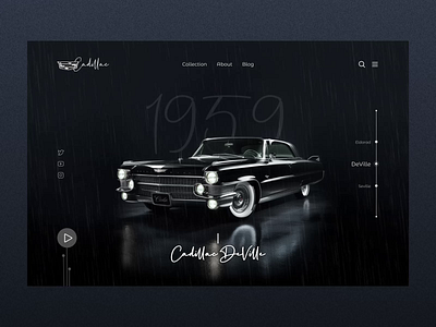 Car Web Design - Cadillac benz bmw branding cadillac car classic clean company dark ford homepage jeep landing luxury car trend ui uiux ux web website