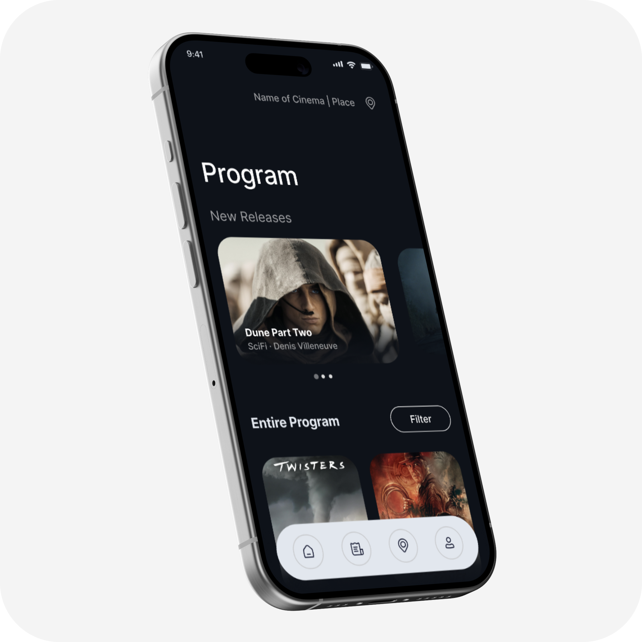 Cinema App Design UX/UI prototype ui ux web