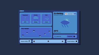 Weather App | Dashboard Menu graphic design logo ui