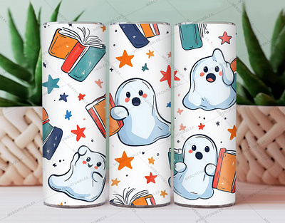 Ghost Reading Books Vector Tumbler Wrap car tumbler color image custom design art custom tumbler design ghost tumbler ghost vector halloween tumbler illustration photography pumpkin tumbler skinny tumbler sublimation tumbler sublimation tumbler warp vector art waterslide tumbler