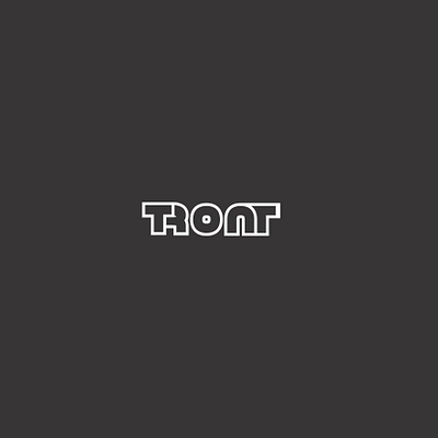 TRONT black logo modern rounded white