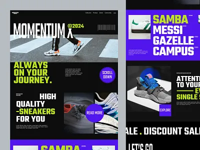 Shoe E-Commerce Website Design - MOMENTUM ecommerce ecommerce landing page ecommerce website footwear landing page shoe ecommerce shoe landing page shoe store shoe website shoe website design shoes store sneakers web web design