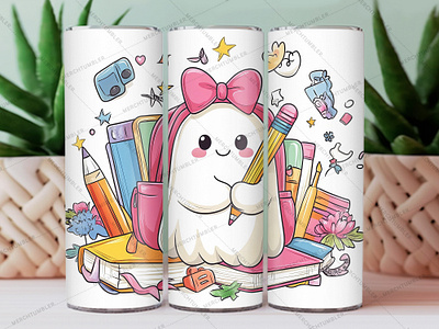 Ghost Reading Books Tumbler Wrap book tumbler color image custom tumbler design ghost tumbler halloween tumbler illustration photography pumpkin tumbler pumpkin vector reading tumbler skinny tumbler sublimation tumbler sublimation tumbler warp vector art waterslide tumbler