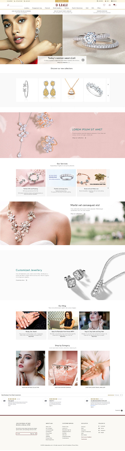 E-commerce Online Jewelry Store Redesign and Development adobe commerce branding design ecommerce web design graphic design magento online branding social media graphics ui ui design web design