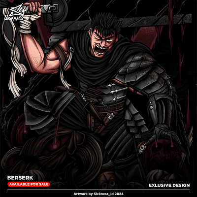 Berserk (available) anime anime design anime tshirt apparel apparel anime berserk berserk tshirt design design for sale for sale forsale guts tshirt anime tshirt design