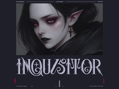 Inquisitor anime logo experimental typography gothic gothic logo inqusitor lettering logotype medival logo typography