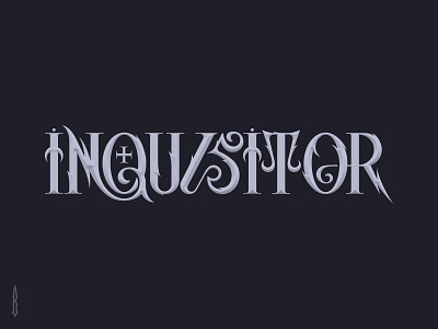 Inquisitor black metal logo design experimental font experimental logo game logo gothic gothic logo letter lettering logo logotype modern modern logo typography