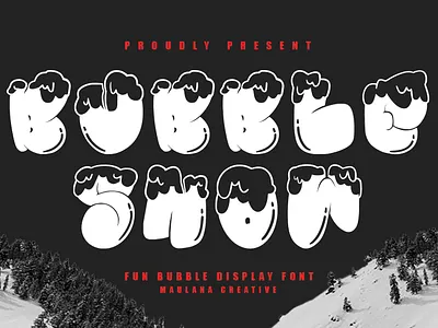 Bubble Snow Fun Display Font animation branding design font fonts graphic design illustration logo nostalgic