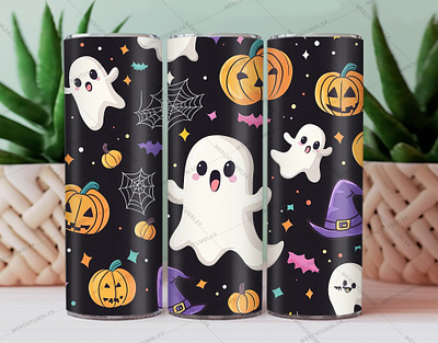 Halloween Ghosts 20 Oz Skinny Tumbler abandoned celebration color image custom design art design halloween tumbler illustration kids tumbler photography pumpkin tumbler pumpkin vector skinny tumbler sublimation tumbler sublimation tumbler warp vector art waterslide tumbler