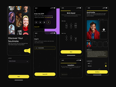 ZODILUV - Dating app UI UX Case Study astrologycommunity astrolove cosmiclove cosmicsoulmates datingapp designshowcase findyourmatch funky futureofdating mobileappdesign swiperight zodiacdating