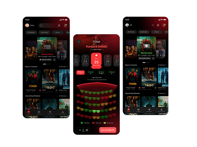 Cinema Ticket Booking App cinematicket ui ux visualdesign