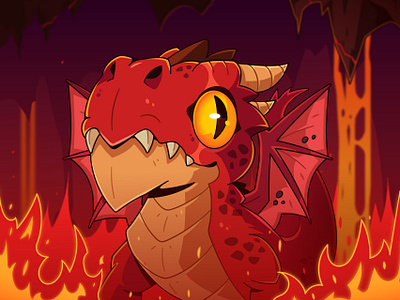 Wizard Spin: Promo Art 3 2d adobe illustrator art baby dragon blaze cartoon character design cute dragon dragonfire drawing fire flame flying game illustration magic mythic red wings