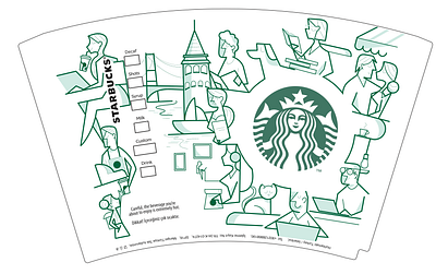 Starbucks cup boy cup girl green illustration procreate starbucks