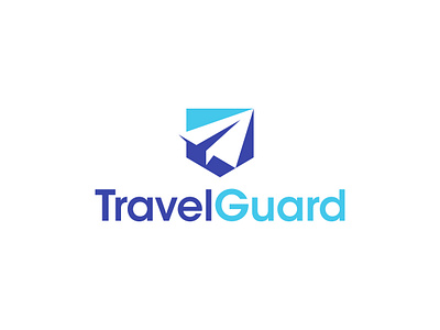 Travel Guard abstract adventure devence flight guard modern negative space paper plane plane protection safe safe travel secutiry shield symbol tour tour gard travel travel guard trip