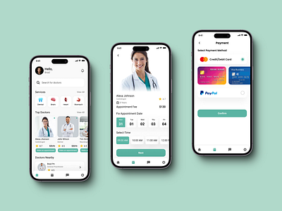 Doctor Appointment App Interface Design app design figma mobile app ui design uiux user experiance user interface