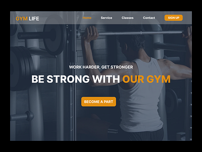 GYM LIFE website design concept