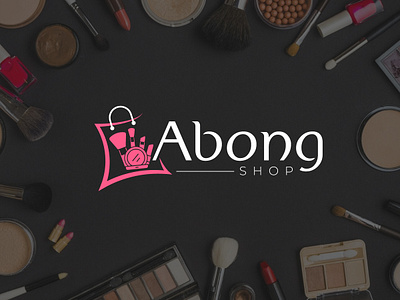 Cosmetics shop logo branding glamour graphic design logo