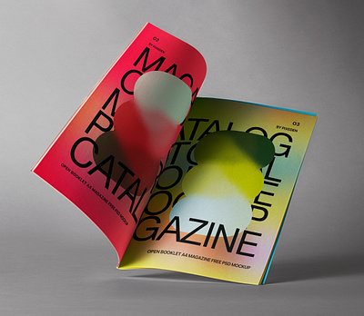 Free Magazine Open Booklet Psd Mockup catalog mockup magazine mockup