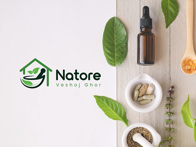 Herbal medicine logo design branding concept graphic design logo