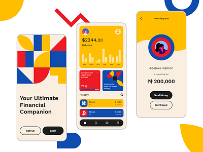 Fintech App app creative design fintech mobile ui uiux