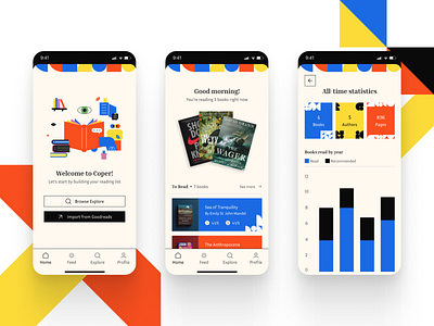 Reading App app creative design mobile reading ui uiux