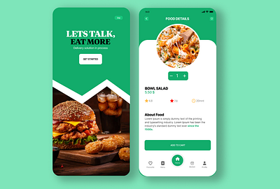 Food Delivery App 🍔 food app mobile screens restaurant app ui design