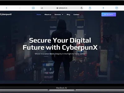 Cyberpunx.io - Building a Safer Digital Future ai art cybersecurity midjourney new website user experience user interface web design