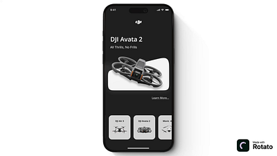 DJI Mobile Spp Design 3d animation app app design figma design logo motion graphics ui web design