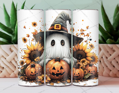 Halloween Ghost Tumbler Wrap cartoon tumbler color image custom design art custom tumbler design ghost tumbler halloween tumbler illustration kids tumbler photography pumpkin tumbler skinny tumbler sublimation tumbler sublimation tumbler warp vector art waterslide tumbler