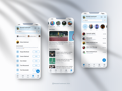 Skype redesign concept application ui modern ui redesign skype social media