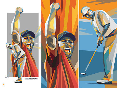 Tiger Woods ball colorful design golf illustration inspirational legendary pop art portrait portrait illustration portraiture sport sports tiger woods vector vectorart