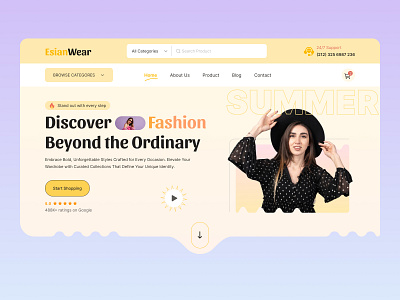 Fashion Website Banner Section banner banner ui design design hero section hero section ui hero ui design hero ui ux design landing page ui ui design ui landing page ux website website ui