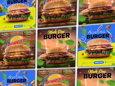 Social Media Post Design burger post design fast food post design food post design free template post design post trmplate social media design template download