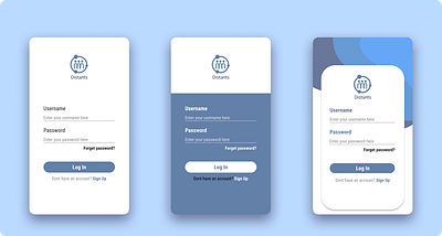 Log In - Simple blue login mobile mobile design palette signin simple