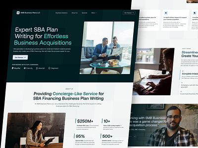 SMB Business Plans LLC - Website Design business clean design imagery light mode minimal numbers services ui uiux web design website сorporate