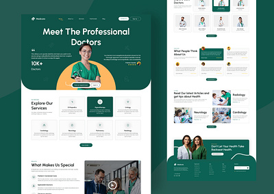 Medical Landing Page branding cleanui figma graphic design landingpage medical medical landing page ui uiux uiuxdesign uxdesign websitedesign