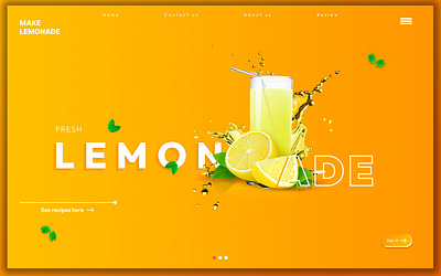 Fresh Lemonade Website Design Concept app design graphic design homepage ui ux web design website