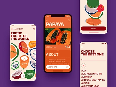 UI - Food App branding design graphic design illustration typography ui vector